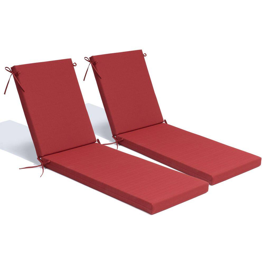 20.9 in. x 71.8 in. 2-Piece Outdoor Chaise Lounge Cushion Patio Cushion for Pool in Chili price history on PriceWatchPro