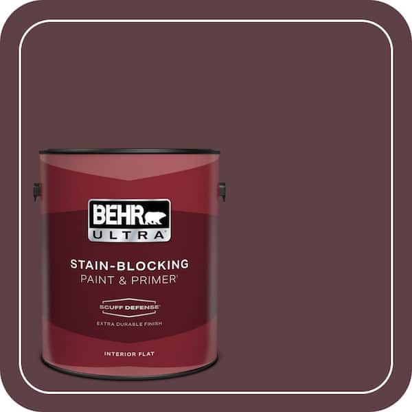 BEHR ULTRA 1 gal. #MQ1-49 Raspberry Truffle Extra Durable Flat Interior Paint & Primer