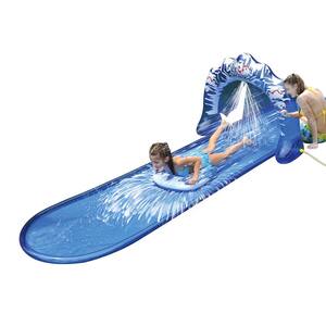 Slip and Slide Icebreaker Water Slide with Racing Raft and Water Sprayer