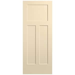 32 in. x 80 in. 3-Panel Winslow Single Bore Hollow Core Golden Haystack Molded Composite Interior Door Slab