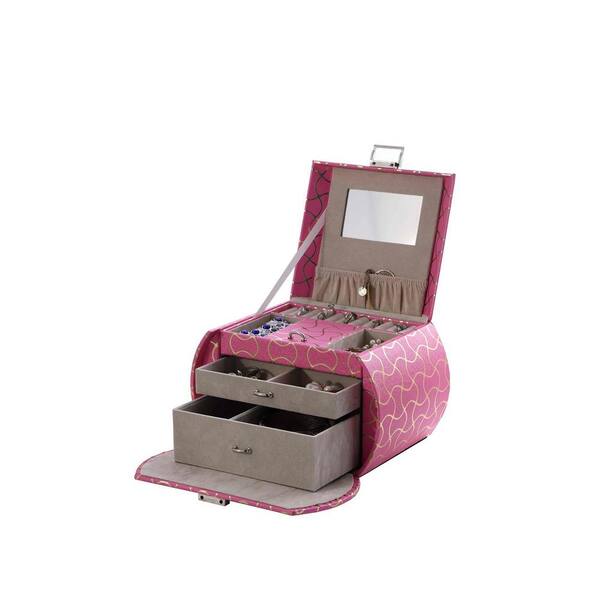 pink travel jewelry case