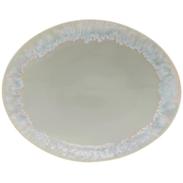 CASAFINA Taormina 16.25 in. Grey Ceramic Stoneware Platter