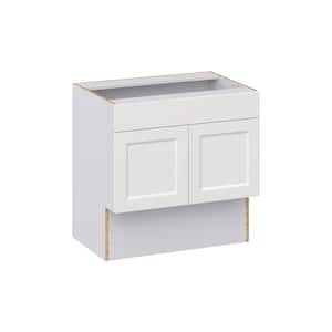Alton Painted White Recessed Assembled 30 in.W x 30 in.H x 21 in.D ADA False Front Vanity Base Kitchen Cabinet