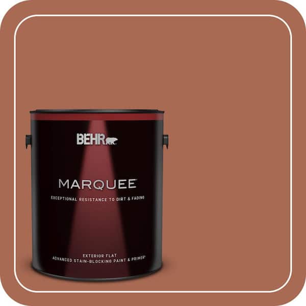 BEHR MARQUEE 1 gal. #220D-7 Mojave Sunset Flat Exterior Paint & Primer