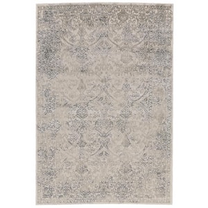10 x 13 Gray and Ivory Abstract Area Rug