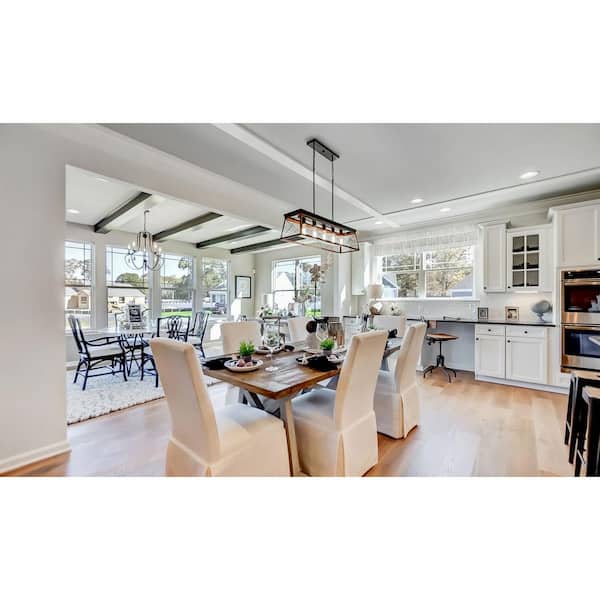 Briarwood Collection 5-Light Antique Bronze Farmhouse Linear Island Chandelier Light