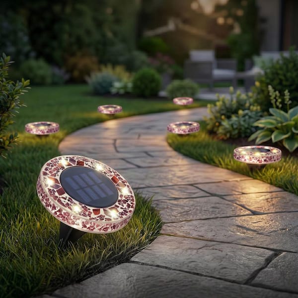 Bell + Howell Solar Powered Stainless Steel Outdoor 8 Integrated