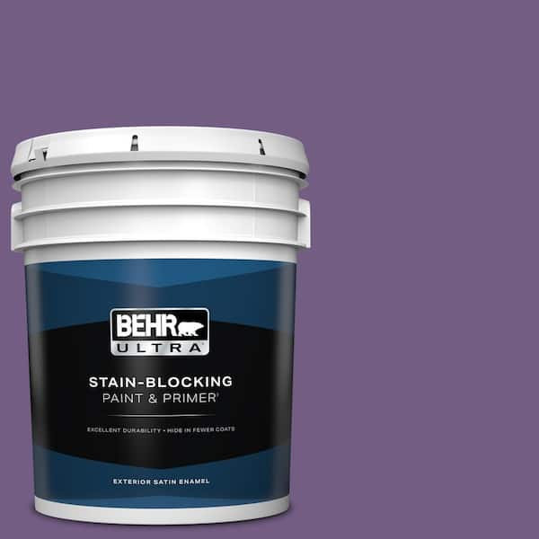 BEHR ULTRA 5 gal. #650B-7 Mystical Purple Satin Enamel Exterior Paint & Primer