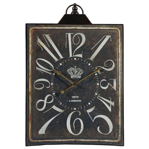 A & B Home 26 in. x 16 in. Metal Tabletop Clock