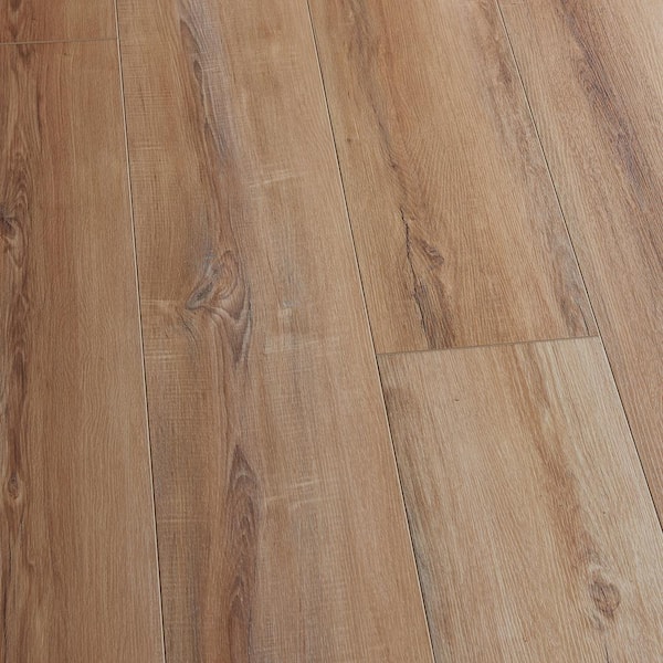 Malibu Wide Plank Take Home Sample - Hickory Laurel Court Click Lock Waterproof Luxury Vinyl Plank Flooring