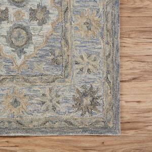 Hand-Tufted Wool Oriental Indoor Area Rug LR81285 5 ft. x 7 ft. 9 in. Blue