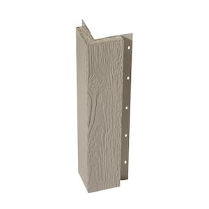 5/4 in. x 4 in. x 10 ft. Oyster Shell Woodgrain Composite Prefinished Outside Corner Trim w/ Nail Fin