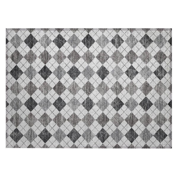 Chantille Machine Washable Indoor/Outdoor Abstract ACN2237 Gray 1 ft. 8 in. x 2 ft. 6 in. Accent Rug