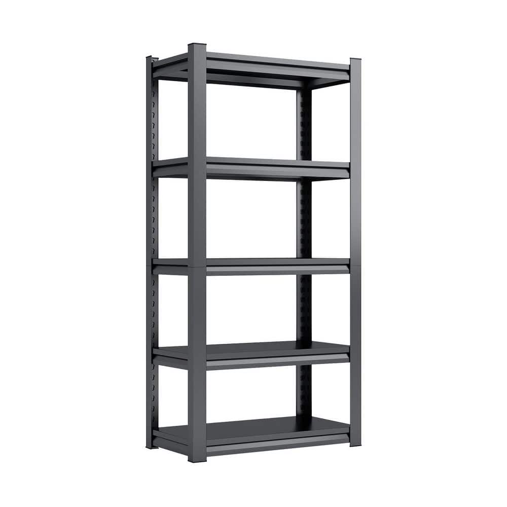 5-Tiers Metal 2000 lbs. Adjustable Garage Pantry Organizer Shelving Unit in Black (15.7 in. W x 72 in. H x 35.4 in. D) price history on PriceWatchPro