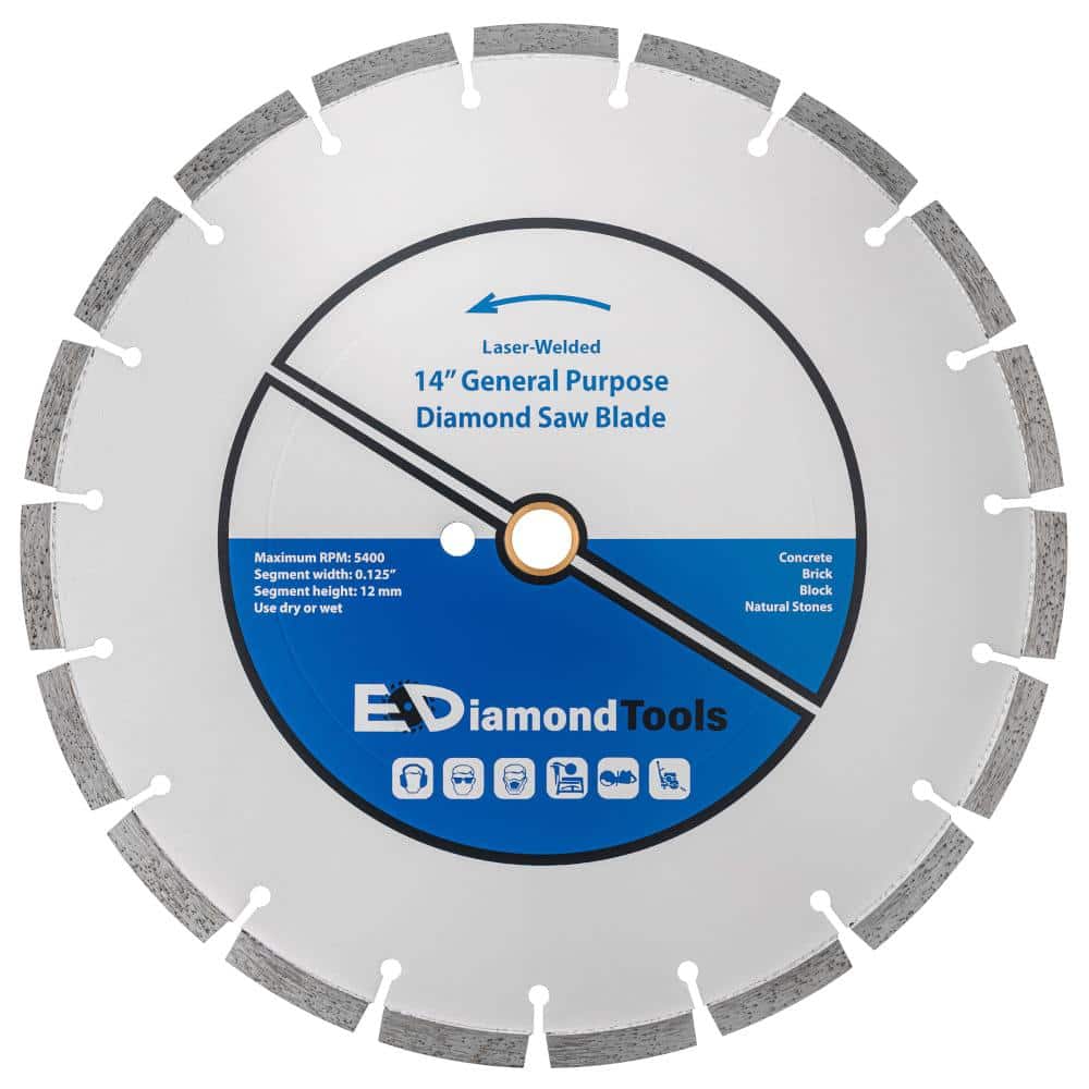 5 Pack 14 Premium Diamond Blade for Cured Concrete Paving Stone Bricks