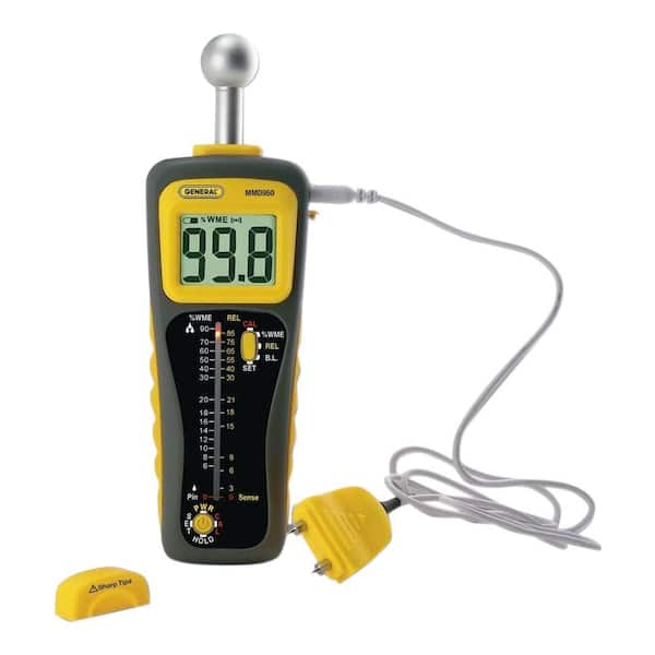 General Tools Spherical Pin/Pinless Moisture Meter with 4 in. D with Case