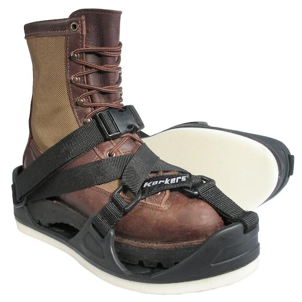 TuffTrax 3-in-1 Overshoe Size Large Black Molded Rubber with Interchangeable Soft Foam Soles