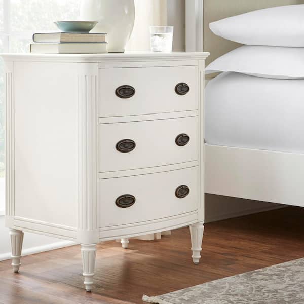 Home Decorators Collection Ashdale 3-Drawer Ivory Nightstand