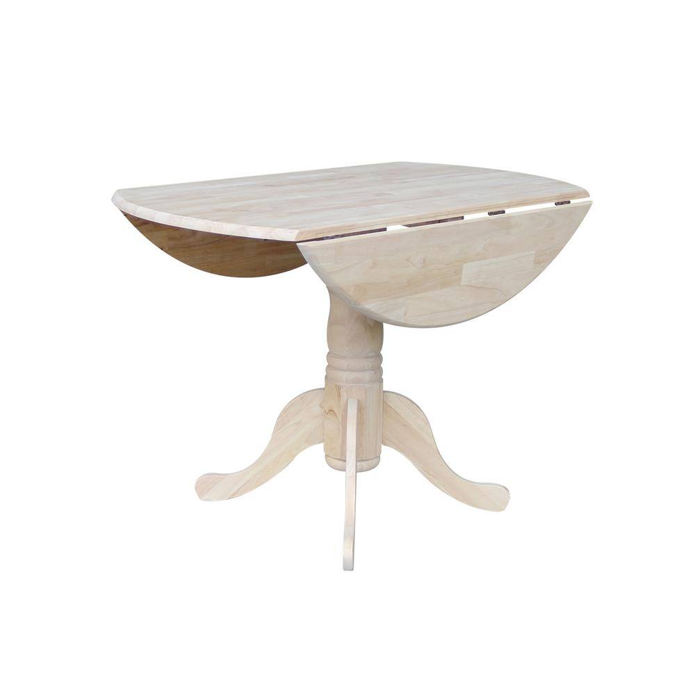 Elegant Solid Hardwood 42" Dual Drop Leaf Table with 2 San Remo Chairs Set