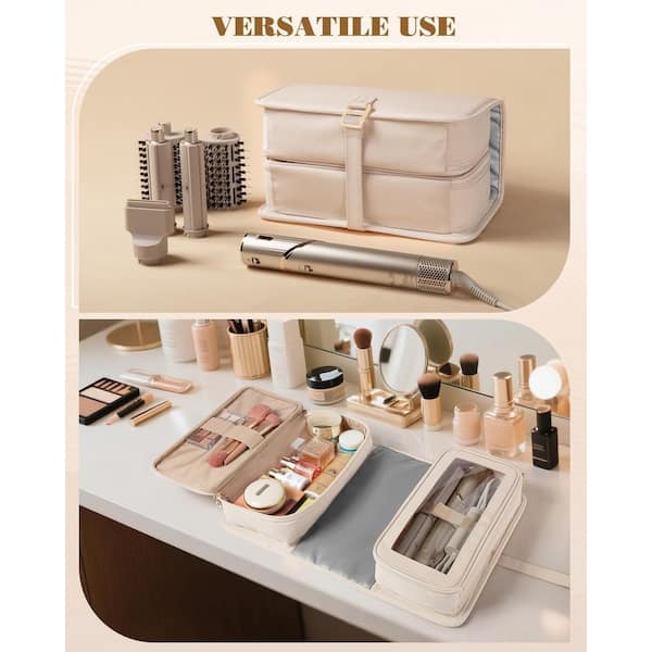 Anqtovp Foldable Hair Tool Organizer Travel Bag with Heat