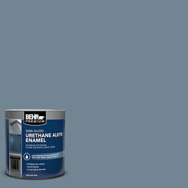 1 qt. Home Decorators Collection #HDC-AC-24 Lyric Blue Semi-Gloss Enamel Urethane Alkyd Interior/Exterior Paint