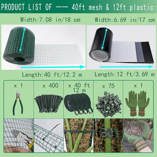 Phewnyzo 7.08 in. Muti-Colored DIY Plastic and Metal Mesh Sphagnum