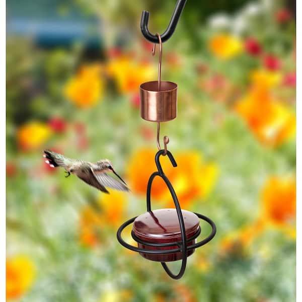 3 THREE Clear Coated Handcrafted Copper Ant Trap Guard Moat 4 Hummingbird Feeder 