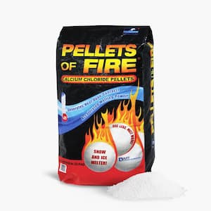 Pellets of Fire 50 Lb. Calcium Chloride Ice and Snow Melt + Deicer, Works to -25°F