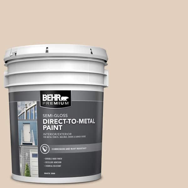 BEHR PREMIUM 5 gal. #N240-2 Adobe Sand Semi-Gloss Direct to Metal Interior/Exterior Paint