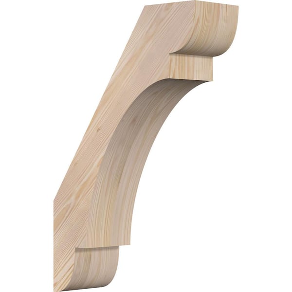 Ekena Millwork 5 1/2"W x 16"D x 24"H Olympic Smooth Knee Brace, Douglas Fir