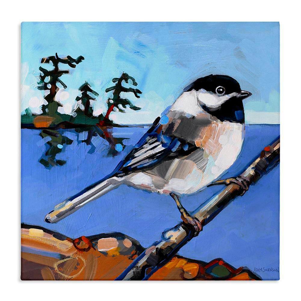 Swallow Bird Perched by Adam Swanson Unframed Animal Graphic Art Print 24 in. x 24 in. price history on PriceWatchPro