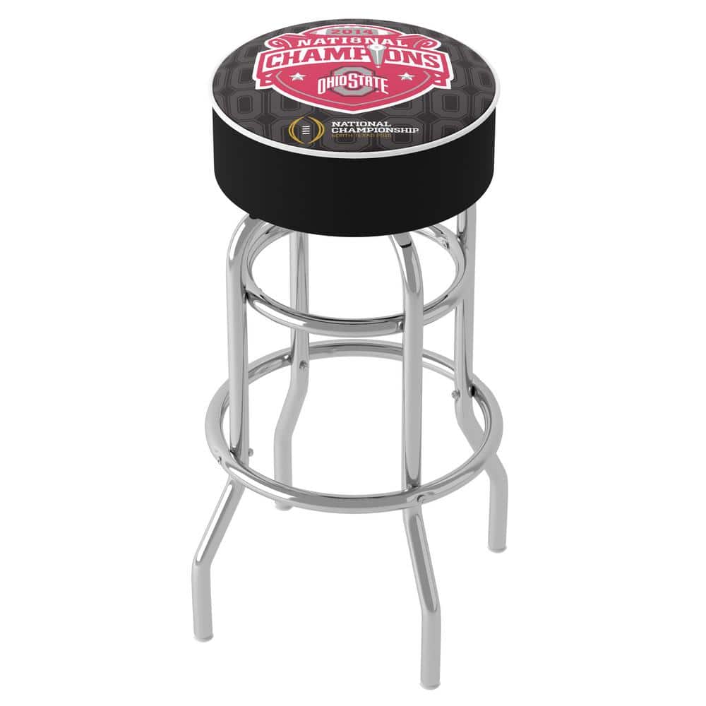 The Ohio State University National Champions Black 31 in. Red Backless Meta