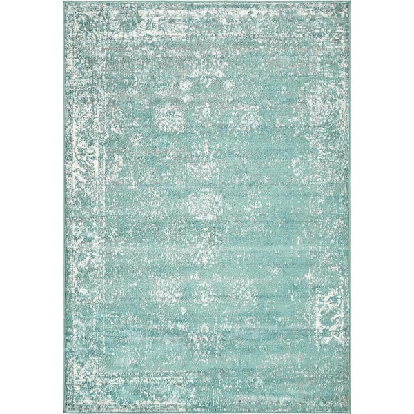 Unique Loom Sofia Casino Turquoise 4' 0 x 6' 0 Area Rug