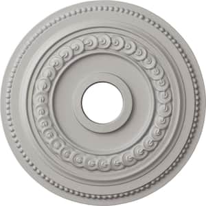 7/8 in. x 18 in. x 18 in. Polyurethane Oldham Ceiling Medallion, Ultra Pure White