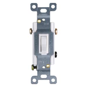 15 Amp 120-Volt 3-Way Household Toggle Switch - White