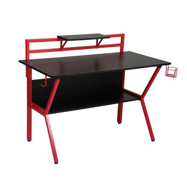 Gaming table PLAY black and red Color 136x86x56 cm. Gaming table