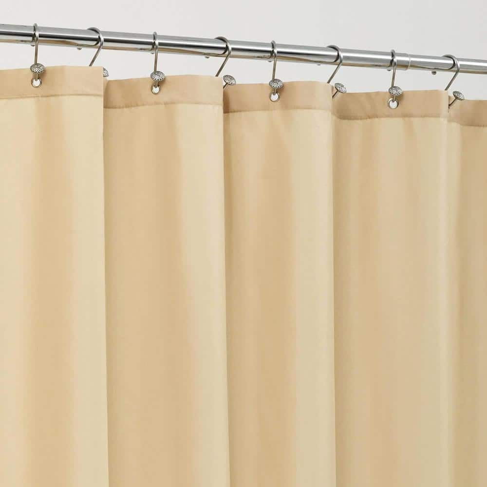 72 in. W x 84 in. L Waterproof Fabric Shower Curtain in Khaki