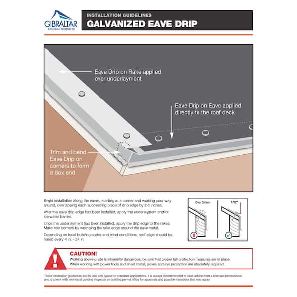 Construction Metals Inc. 1.5-in x 10-ft Brown Galvanized Steel Drip Edge Construction Metals Inc. 1.5-in x 10-ft Brown Galvanized Steel Drip Edge