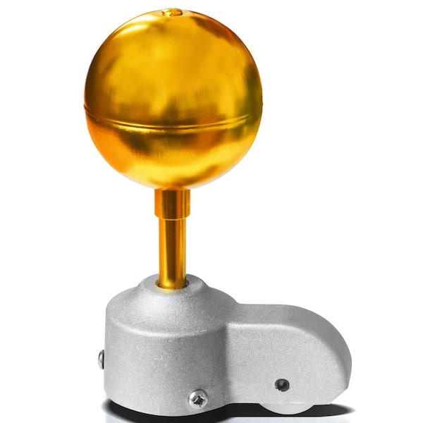 Gold Anodized 3" Ball Ornament Flag Pole Topper Aluminum 1/2" Shaft Light Weight 