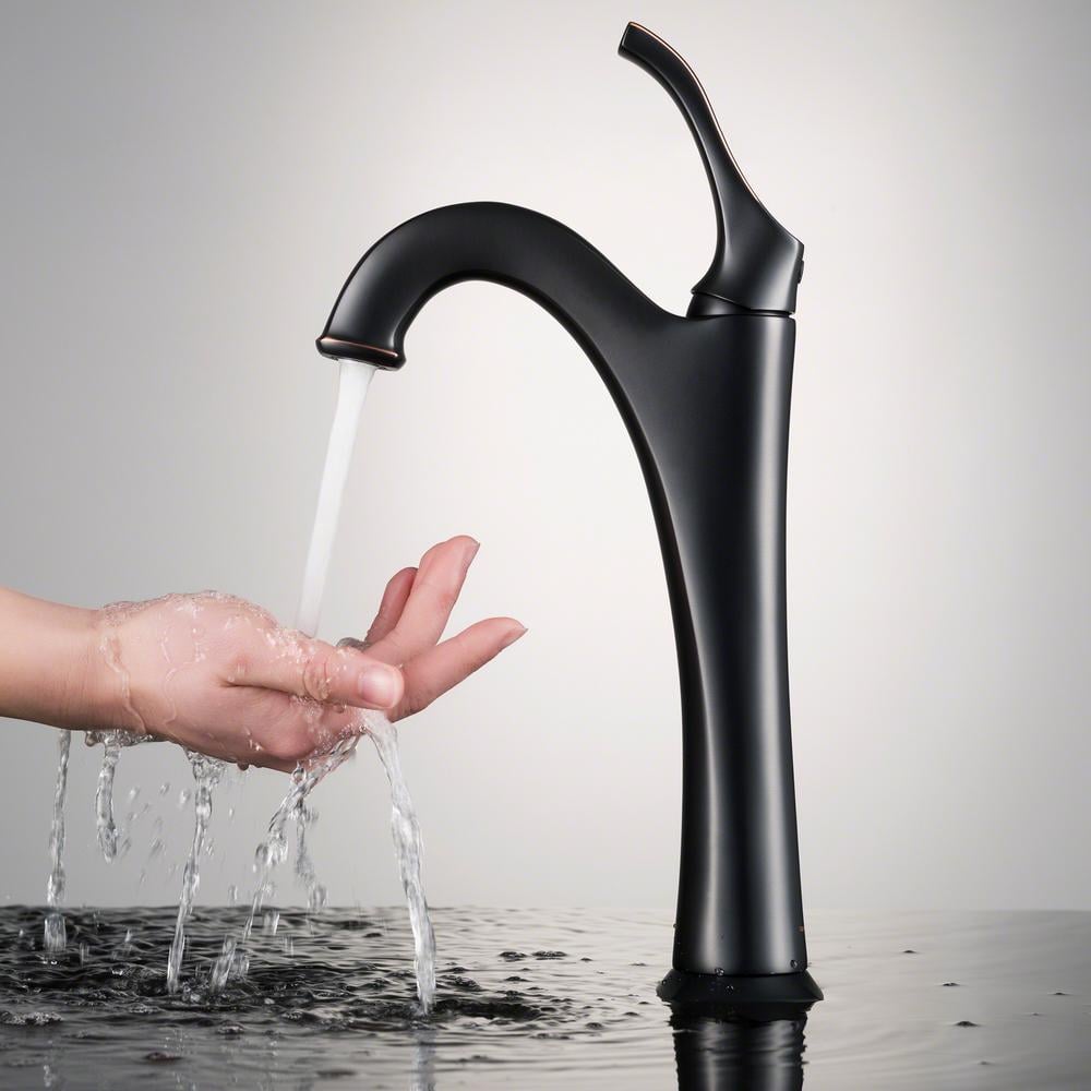 Eco-Friendly Arlo Single Hole Vessel Bathroom Faucet in Oil Rubbed Bronze