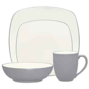 Colorwave Slate  4-Piece (Gray) Stoneware Square Place Setting, Service for 1
