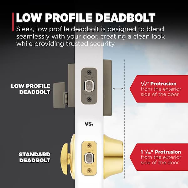 Kwikset San Clemente Gunmetal Keyed Entry Door Handleset with
