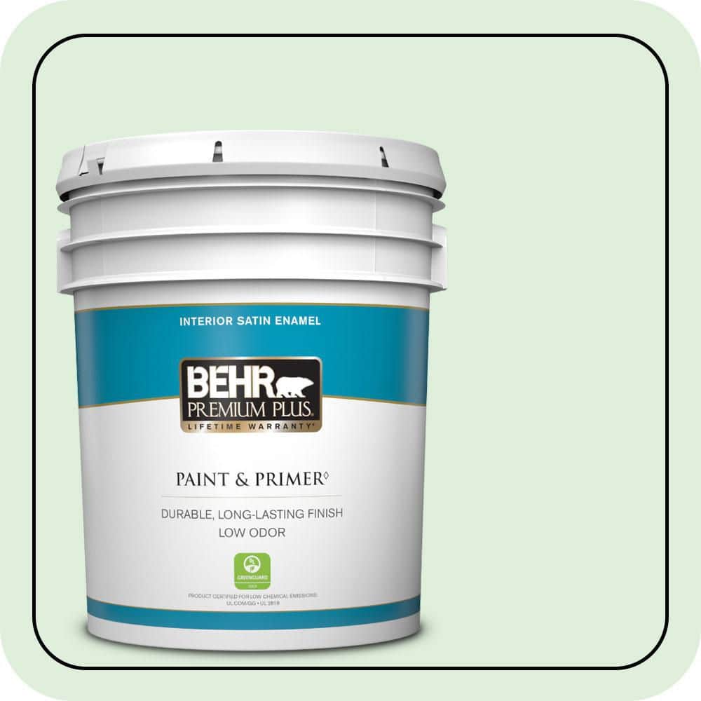5 gal. #450C-2 Breath of Spring Satin Enamel Low Odor Interior Paint & Primer price history on PriceWatchPro