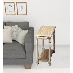 12 in. Brown Rectangle MDF End Table