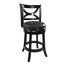 Boraam Florence 29 in. Black Swivel Cushioned Bar Stool 45729 - The ...