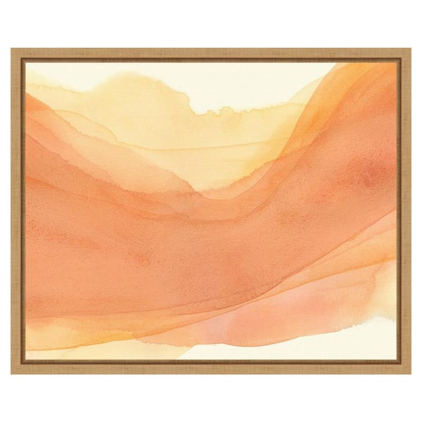 Amanti Art Sunset Layers I by Grace Popp 20 in. W x 16 in. H. Canvas Wall Art Print Framed in Brown