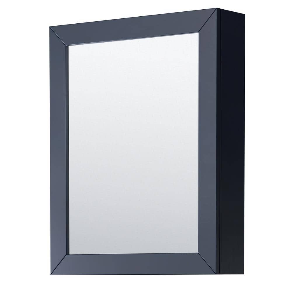 Daria 30" Dark Blue Single Bathroom Vanity with Matte Black Trim