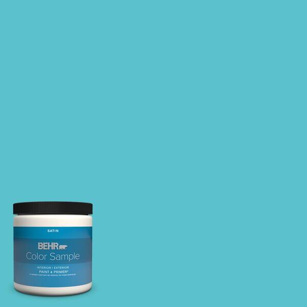 BEHR PREMIUM PLUS 8 oz. 510B5 Jamaican Sea Satin Enamel Interior