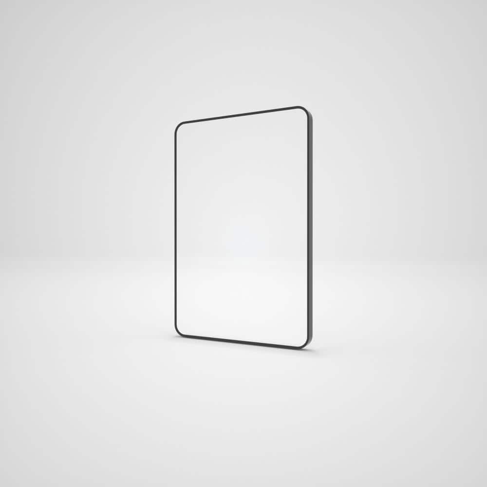 24 x 36 Inch Black Aluminum Rectangular Bathroom Vanity Mirror