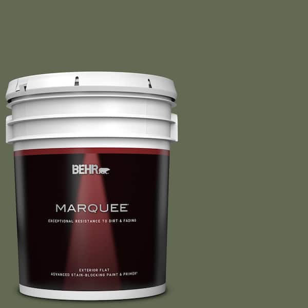 BEHR MARQUEE 5 gal. #ICC-87 Rosemary Sprig Flat Exterior Paint & Primer